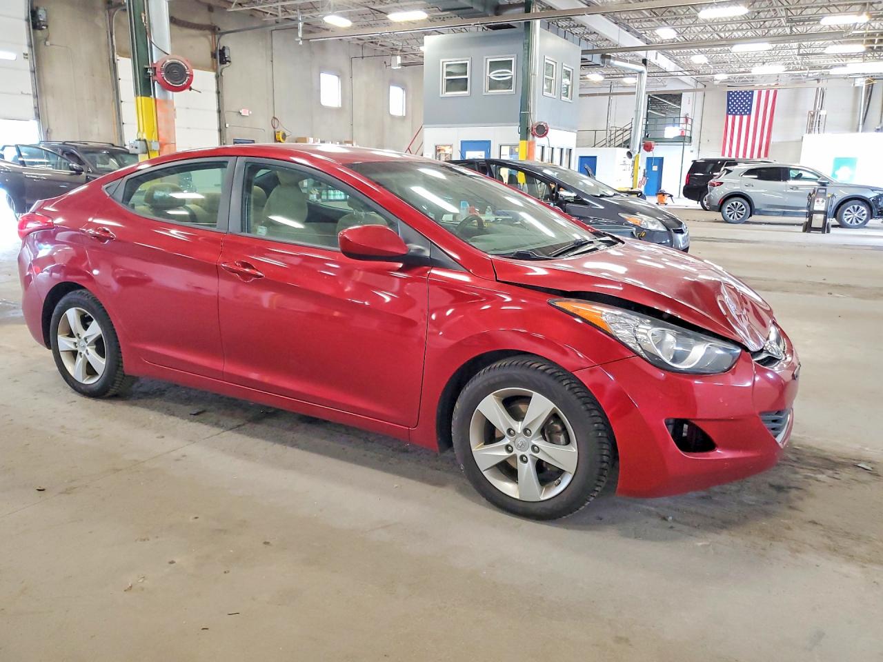 2013 Hyundai Elantra Gls Red vin: 5NPDH4AE8DH187444