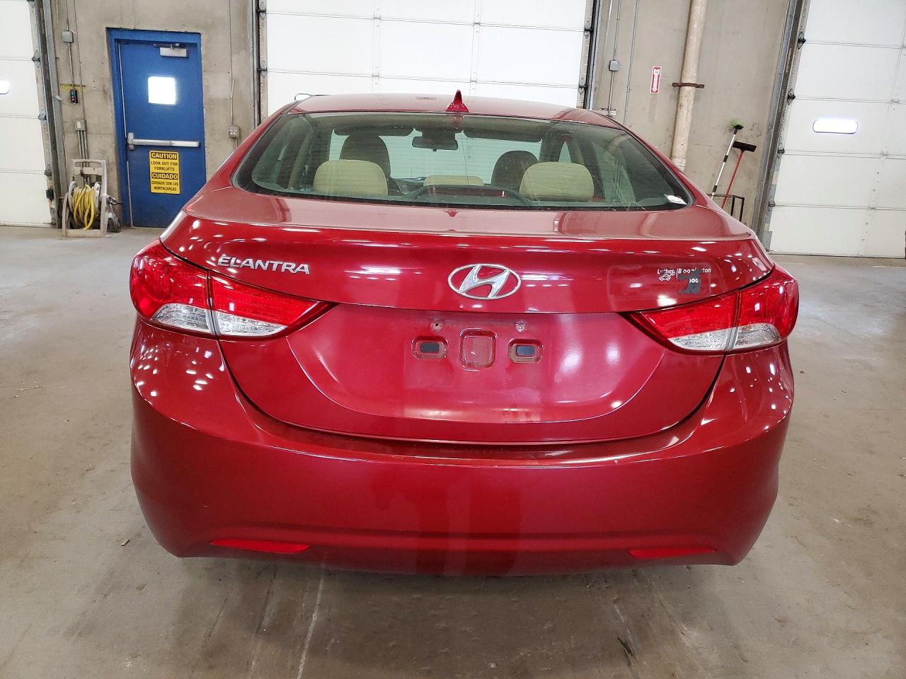 2013 Hyundai Elantra Gls Red vin: 5NPDH4AE8DH187444