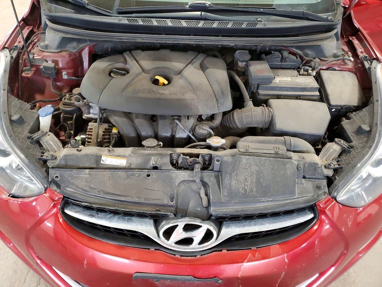 2013 Hyundai Elantra Gls Red vin: 5NPDH4AE8DH187444