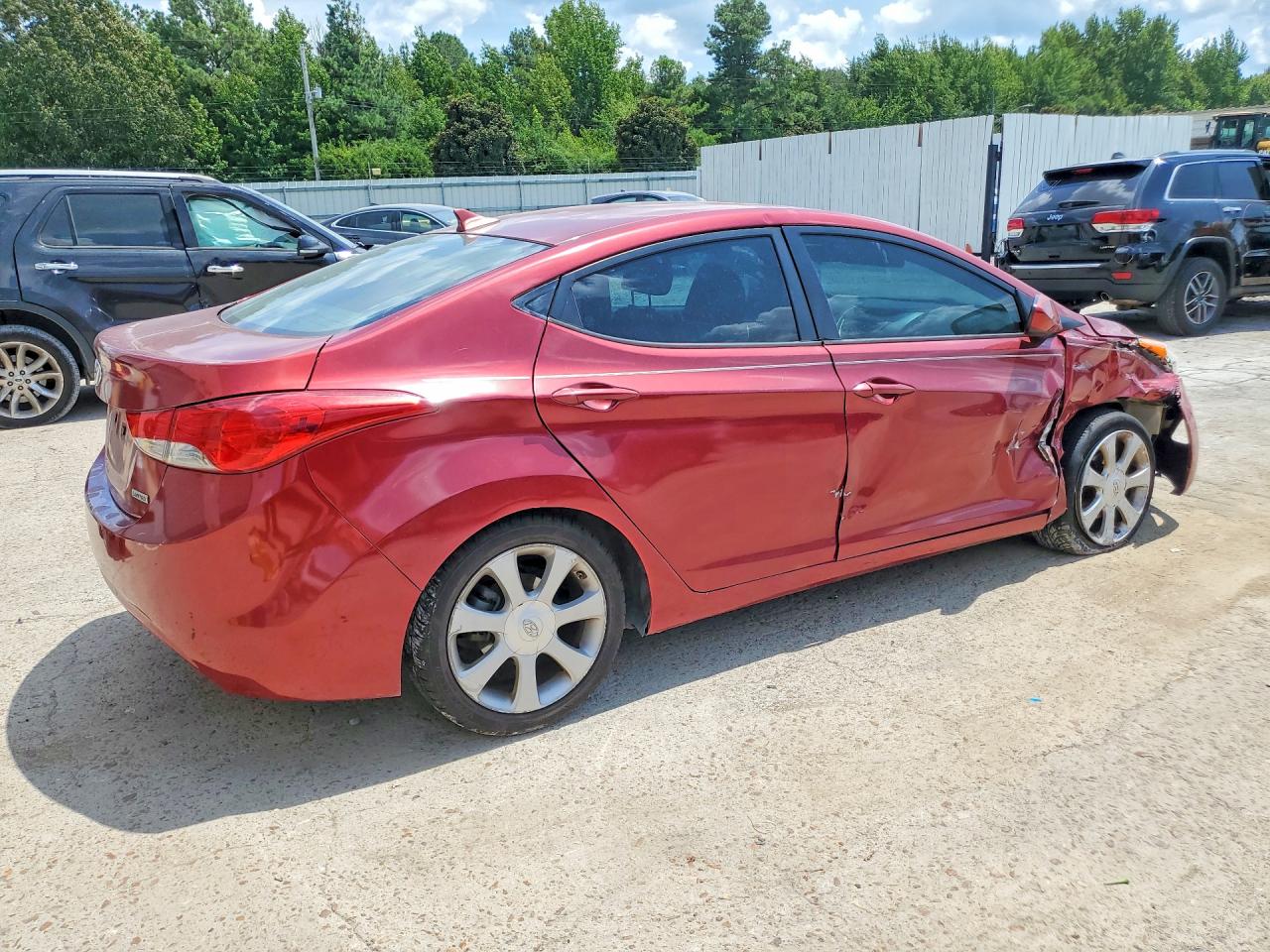 2013 Hyundai Elantra Limited Maroon vin: 5NPDH4AE8DH193812