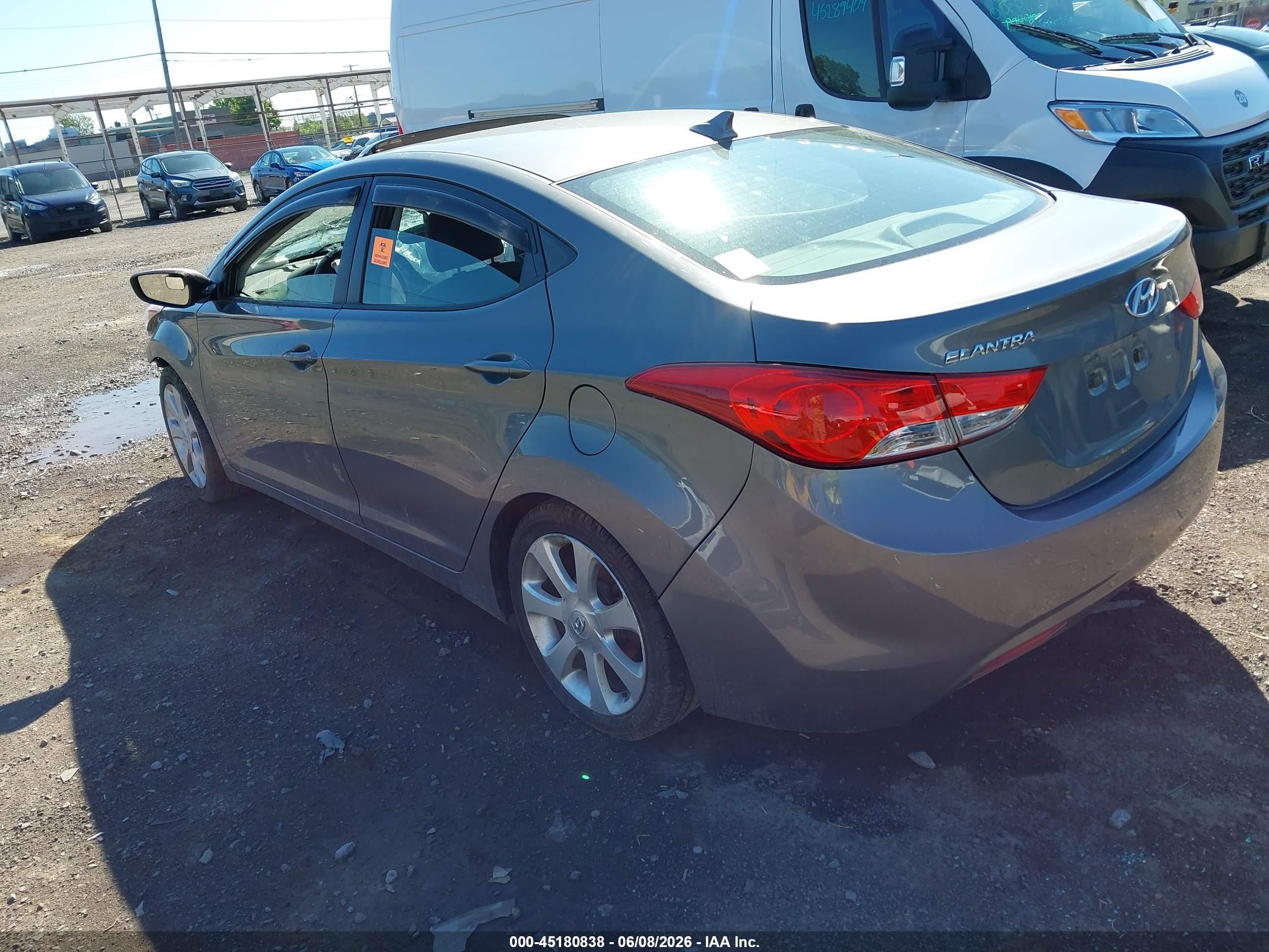 2013 Hyundai Elantra Limited Gray vin: 5NPDH4AE8DH196936