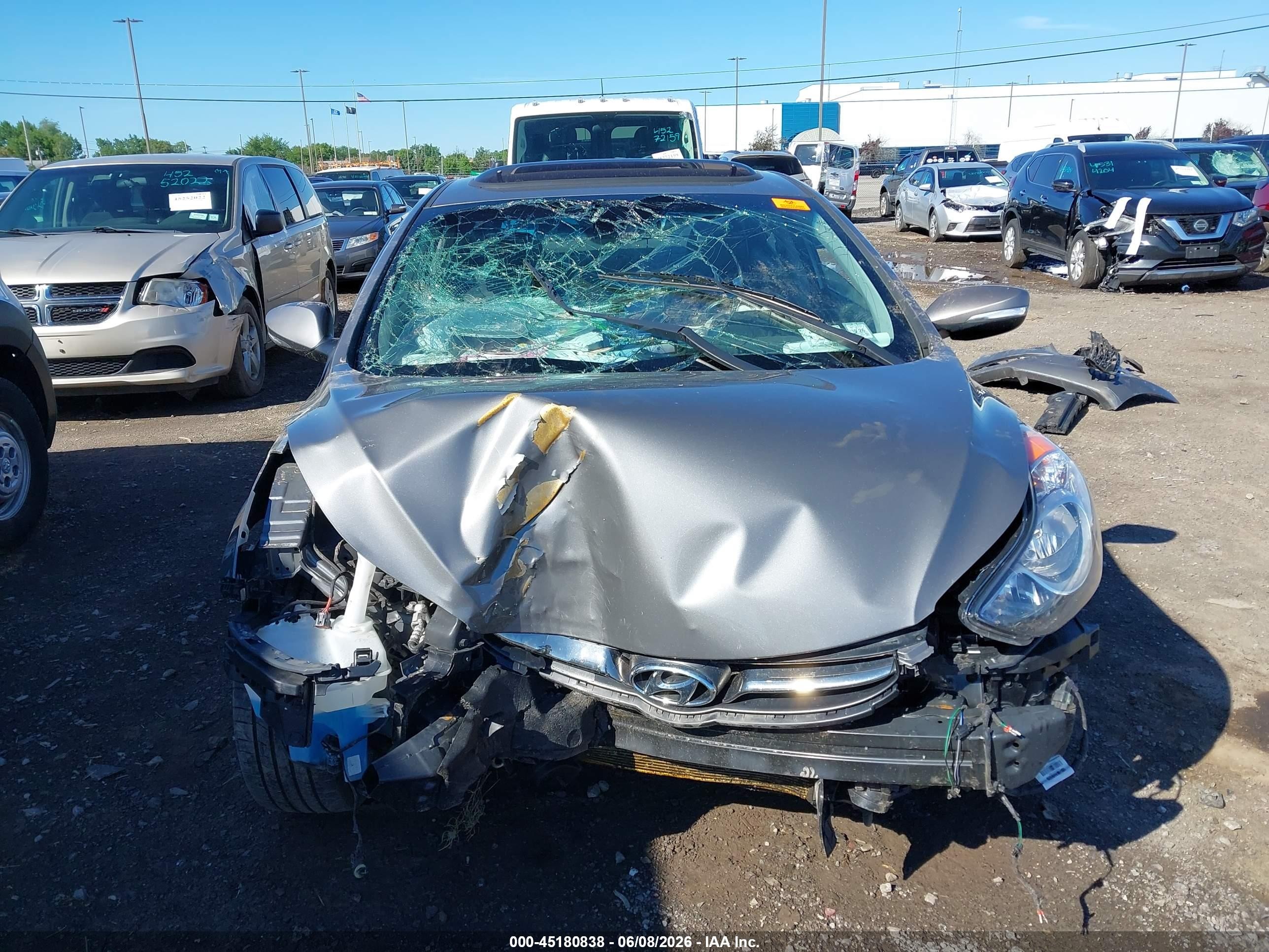 2013 Hyundai Elantra Limited Gray vin: 5NPDH4AE8DH196936