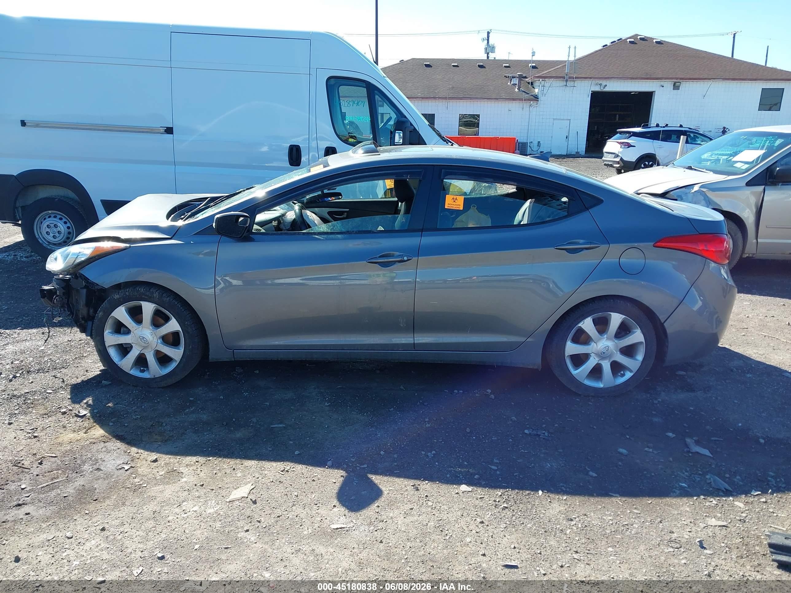 2013 Hyundai Elantra Limited Gray vin: 5NPDH4AE8DH196936