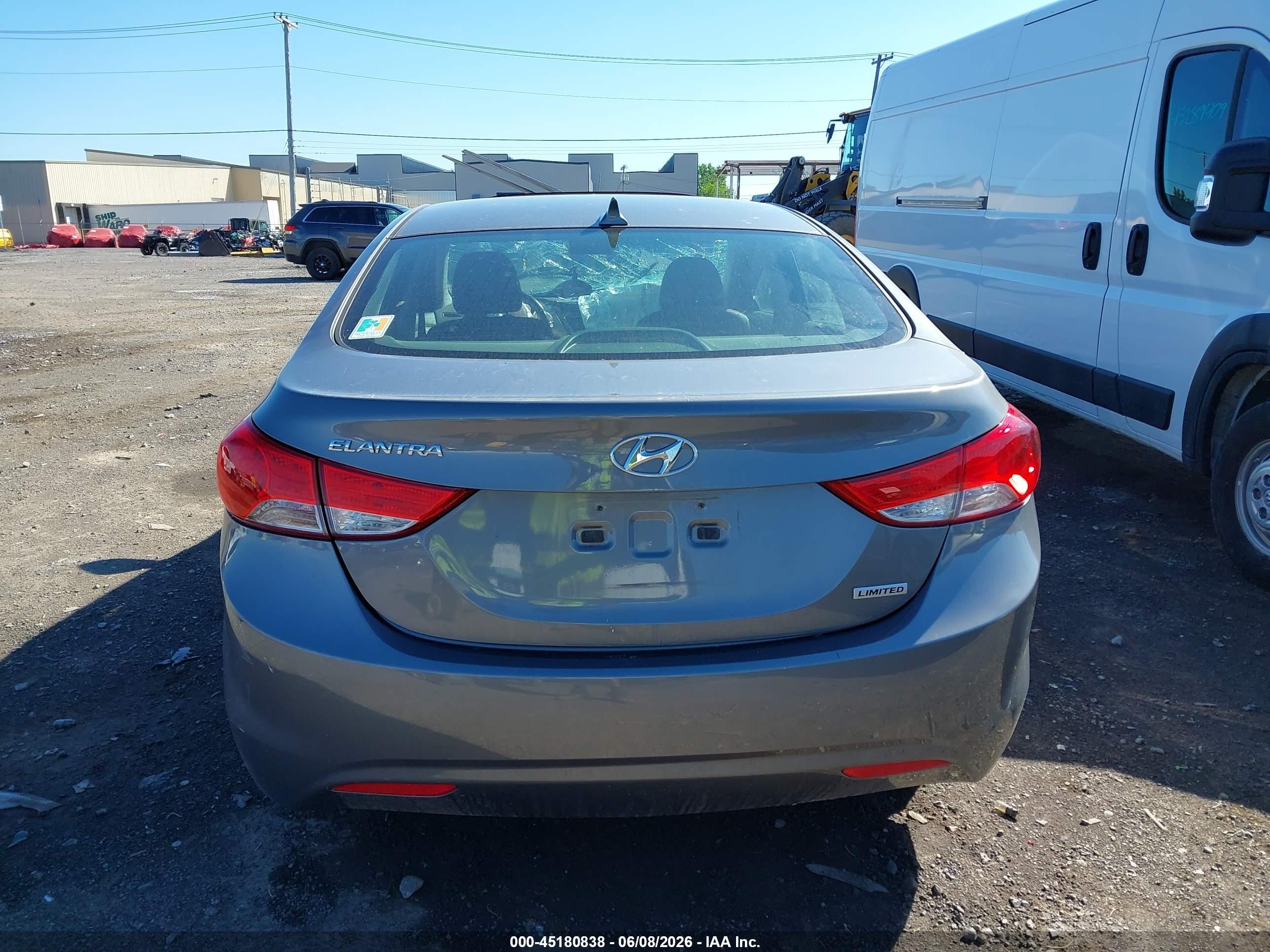 2013 Hyundai Elantra Limited Gray vin: 5NPDH4AE8DH196936