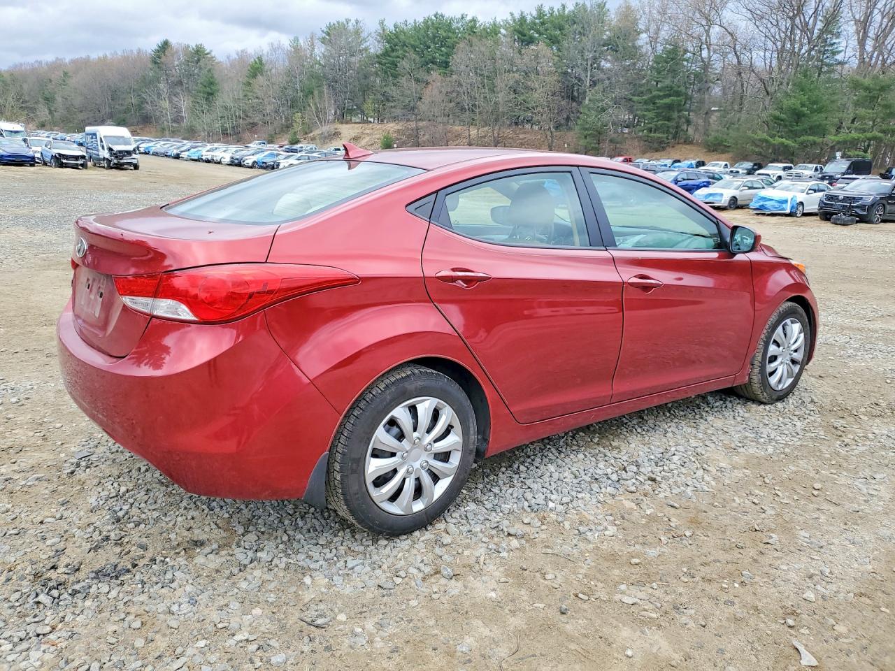 2013 Hyundai Elantra Gls Red vin: 5NPDH4AE8DH202203