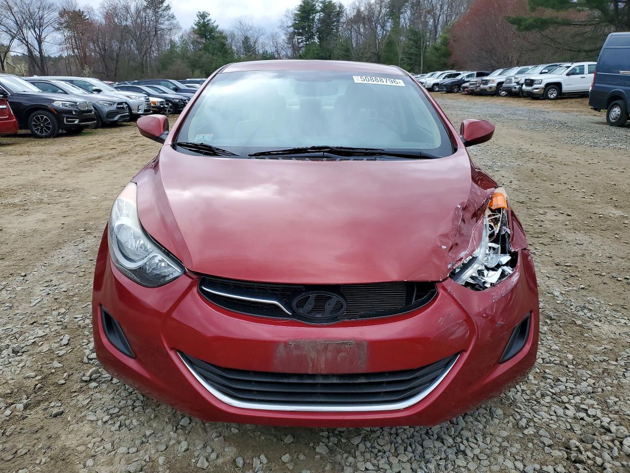 2013 Hyundai Elantra Gls Red vin: 5NPDH4AE8DH202203