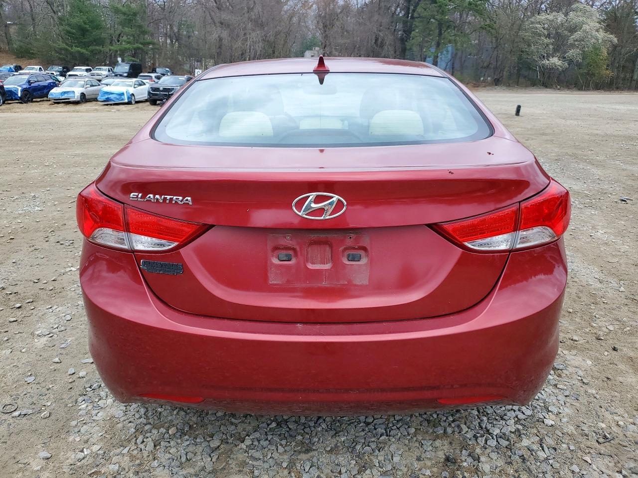 2013 Hyundai Elantra Gls Red vin: 5NPDH4AE8DH202203