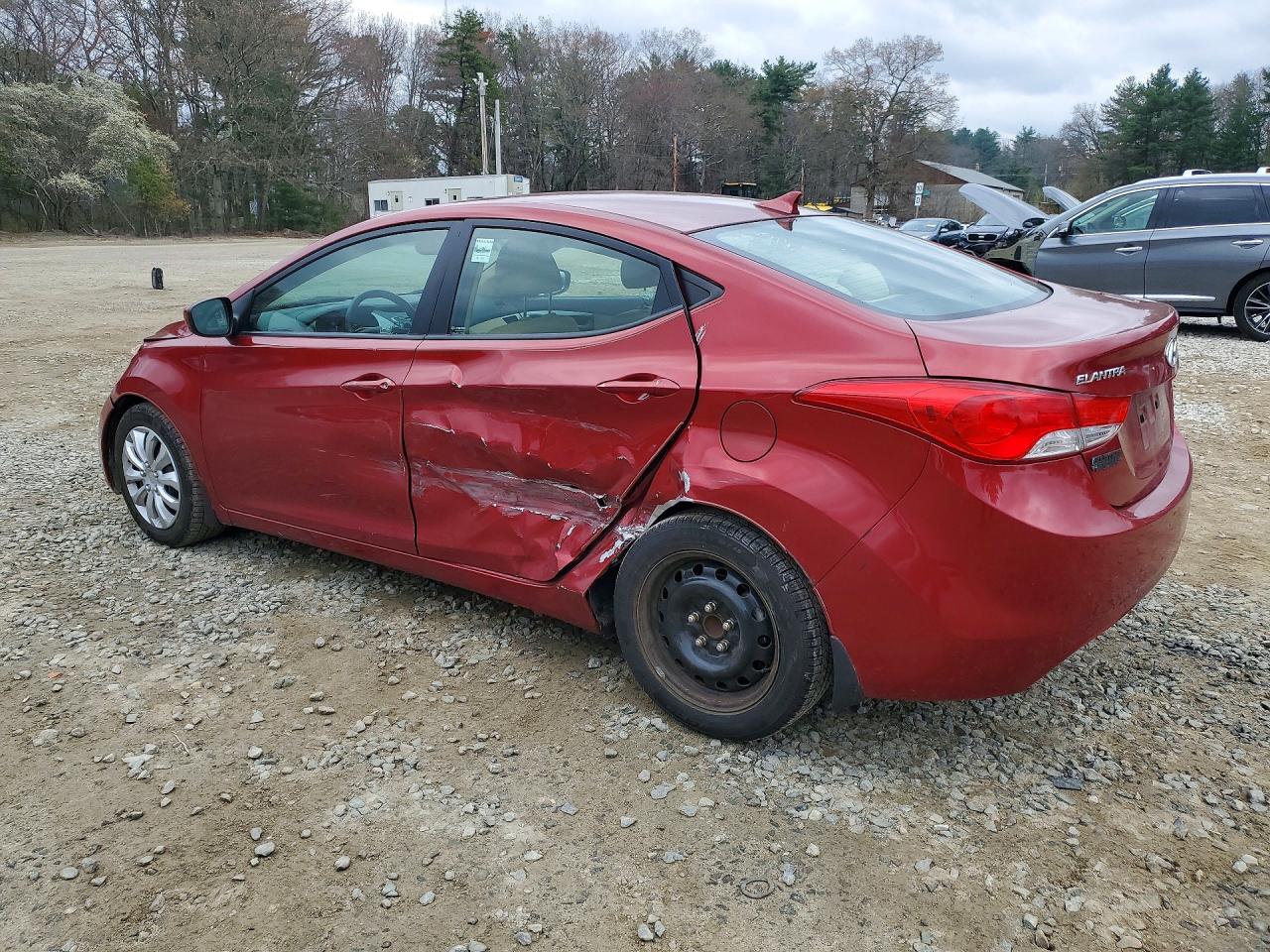 2013 Hyundai Elantra Gls Red vin: 5NPDH4AE8DH202203