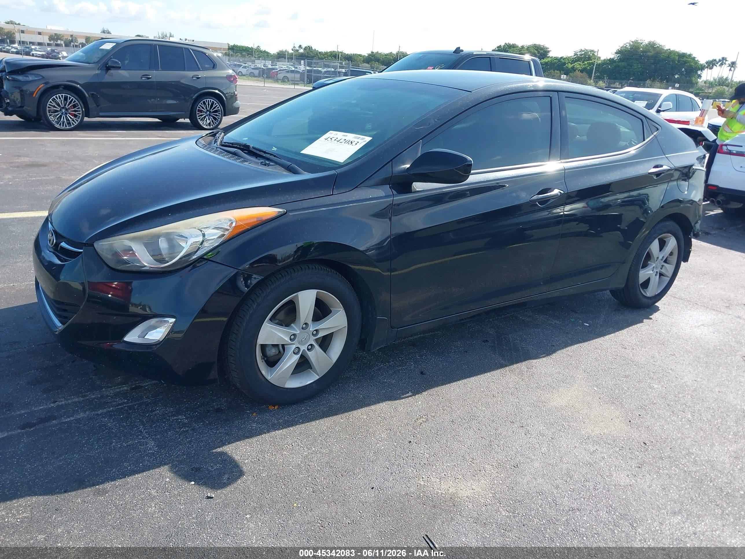 2013 Hyundai Elantra Gls Black vin: 5NPDH4AE8DH203853