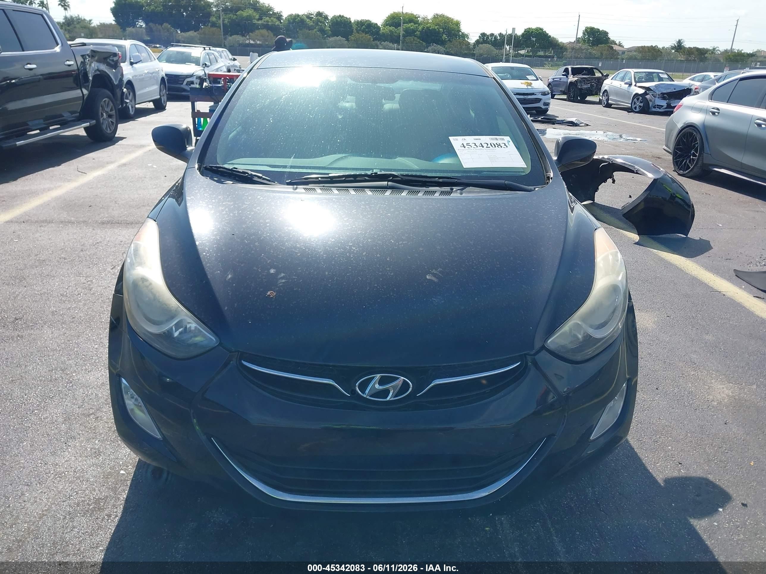 2013 Hyundai Elantra Gls Black vin: 5NPDH4AE8DH203853