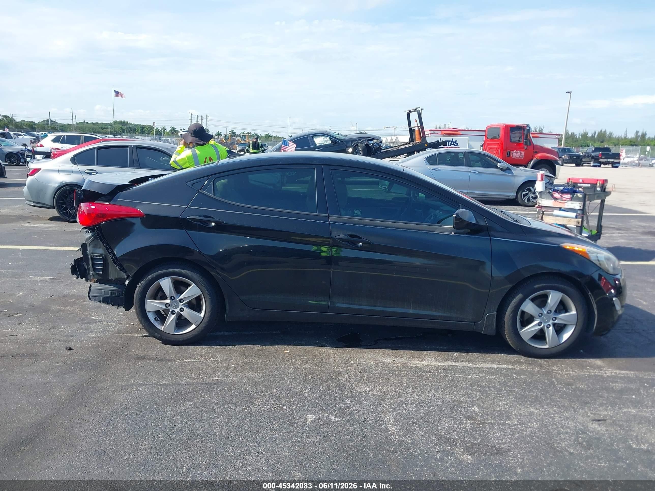 2013 Hyundai Elantra Gls Black vin: 5NPDH4AE8DH203853