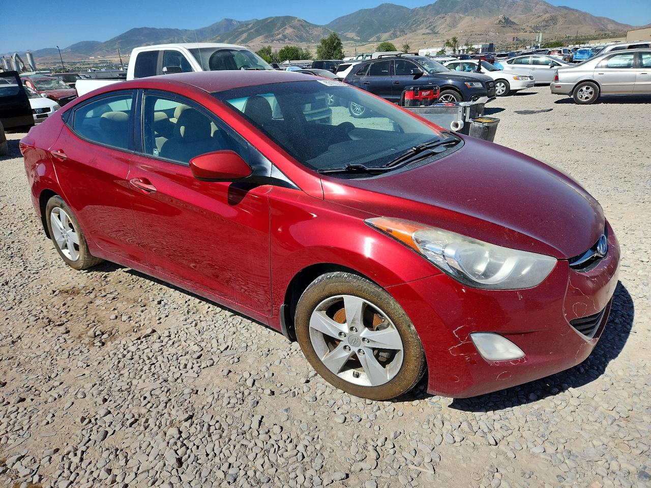 2013 Hyundai Elantra Gls Red vin: 5NPDH4AE8DH212987