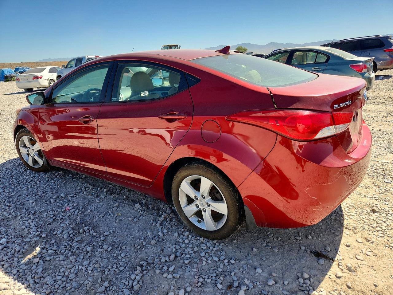 2013 Hyundai Elantra Gls Red vin: 5NPDH4AE8DH212987