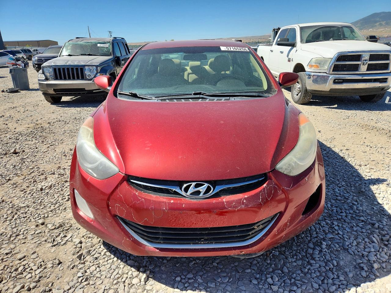 2013 Hyundai Elantra Gls Red vin: 5NPDH4AE8DH212987