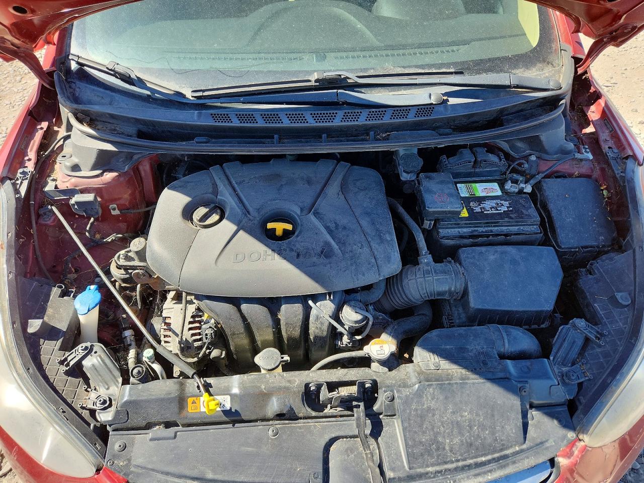 2013 Hyundai Elantra Gls Red vin: 5NPDH4AE8DH212987