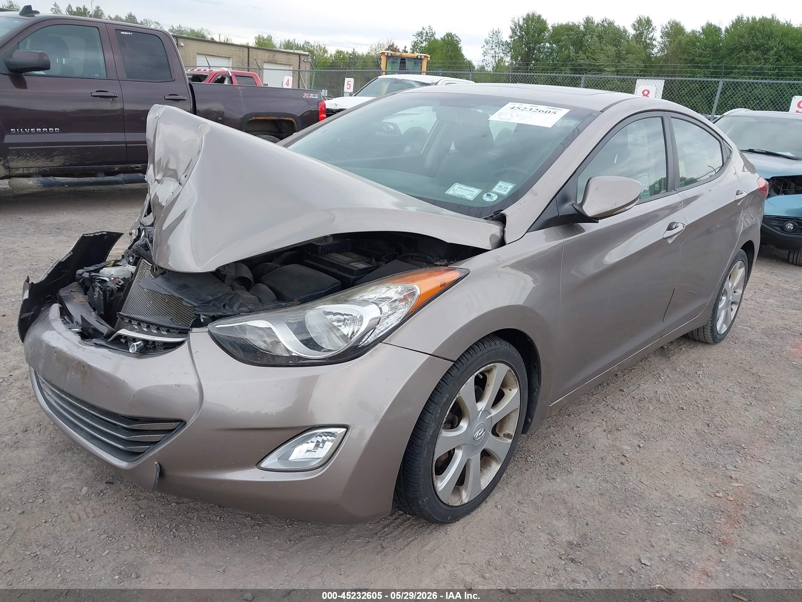 2013 Hyundai Elantra Limited Champagne vin: 5NPDH4AE8DH213850