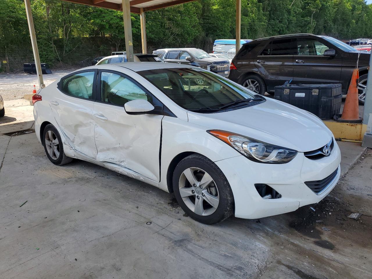 2013 Hyundai Elantra Gls White vin: 5NPDH4AE8DH217249