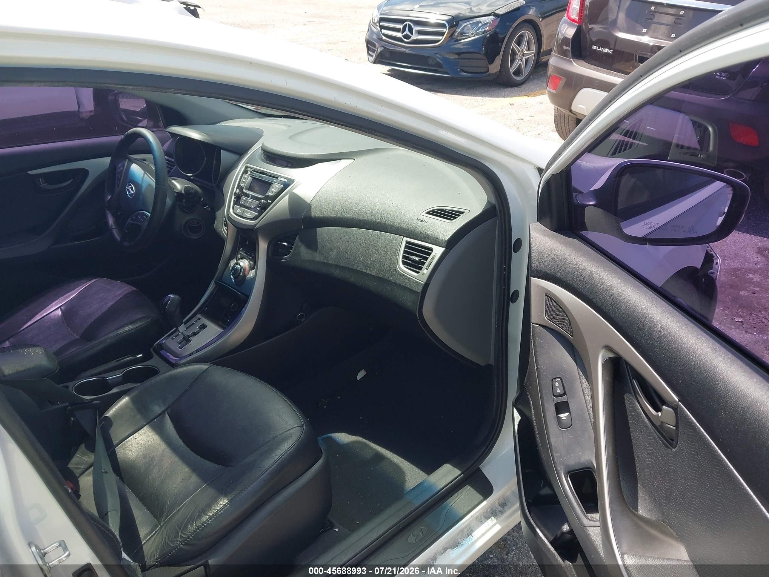 2013 Hyundai Elantra Limited White vin: 5NPDH4AE8DH222077