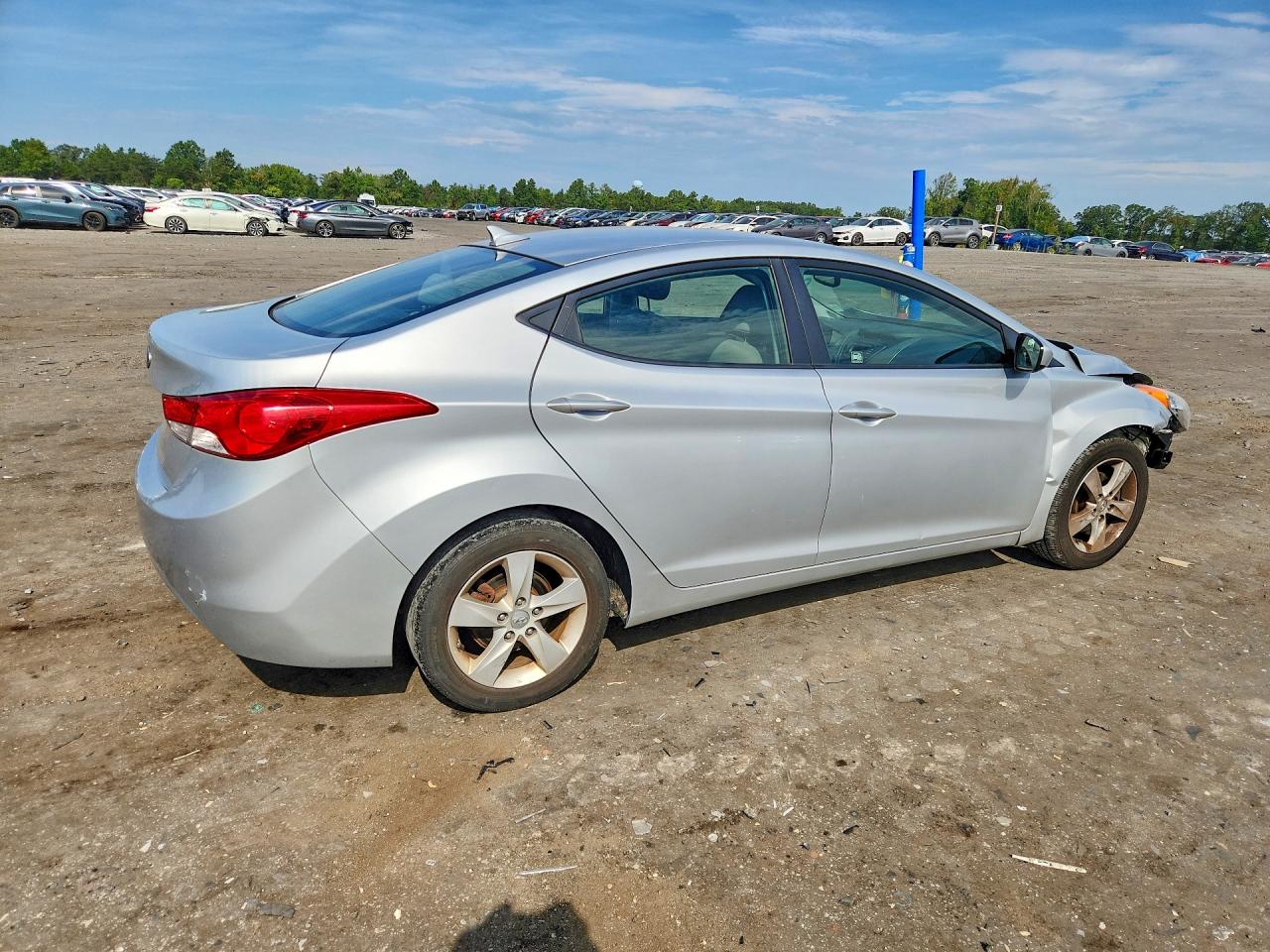 2013 Hyundai Elantra Gls Silver vin: 5NPDH4AE8DH227215