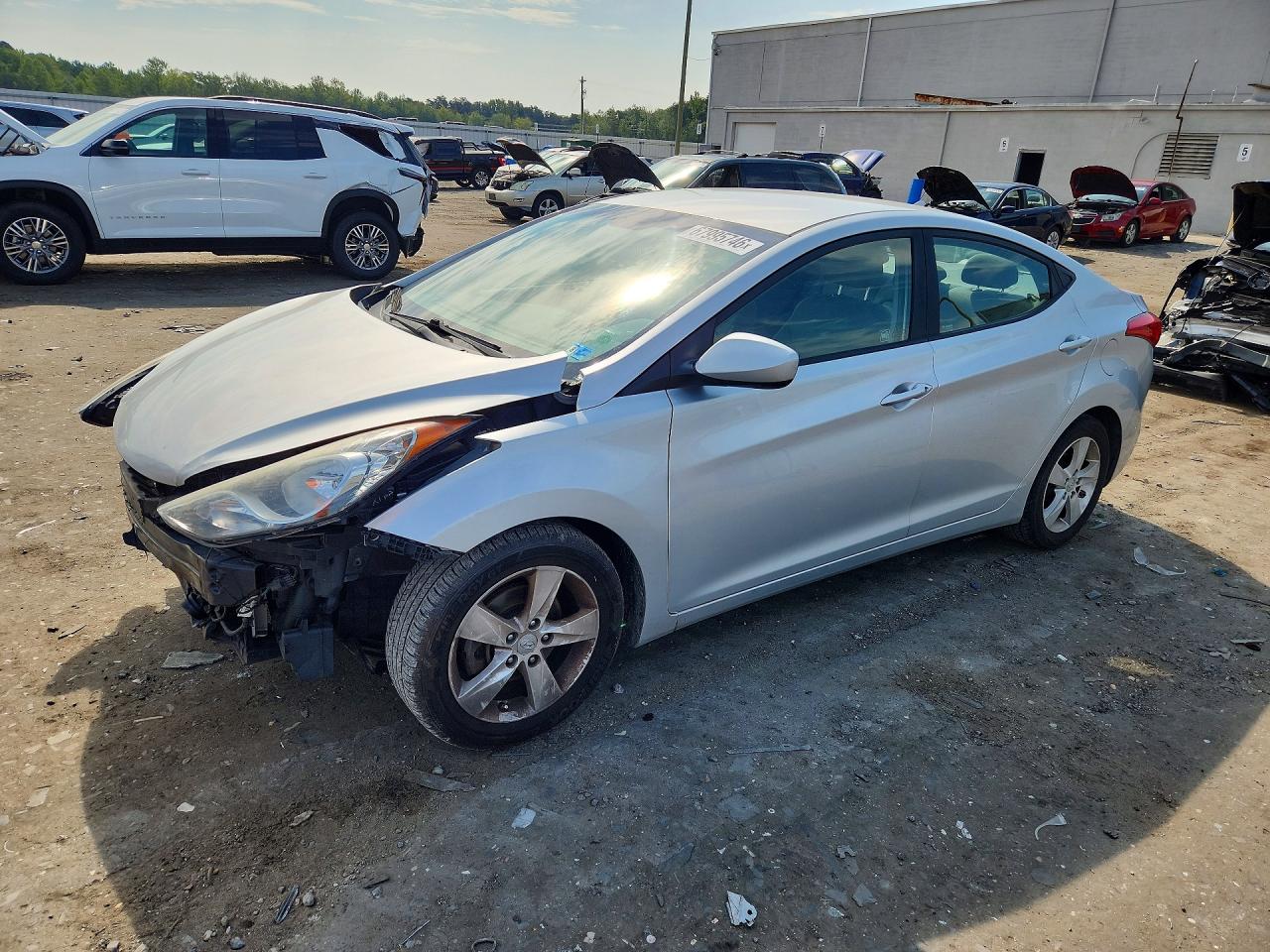 2013 Hyundai Elantra Gls Silver vin: 5NPDH4AE8DH227215