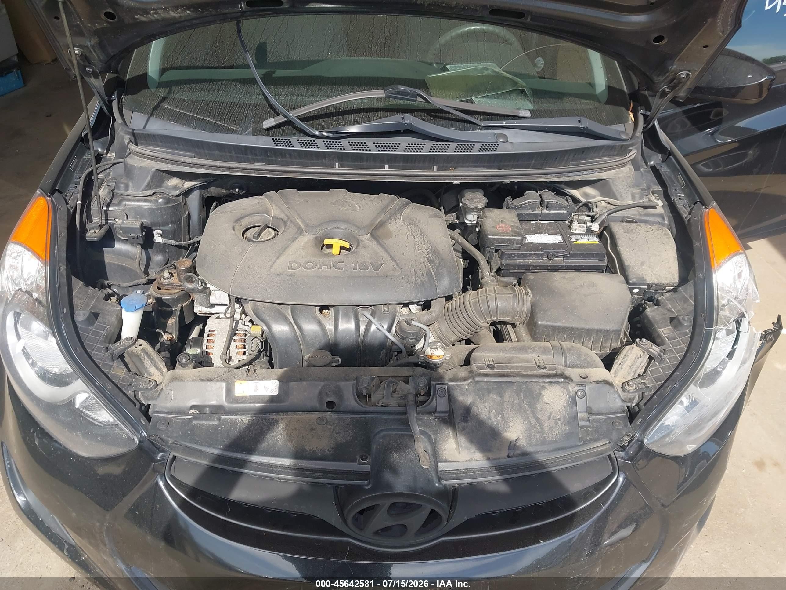 2013 Hyundai Elantra Gls Black vin: 5NPDH4AE8DH231300
