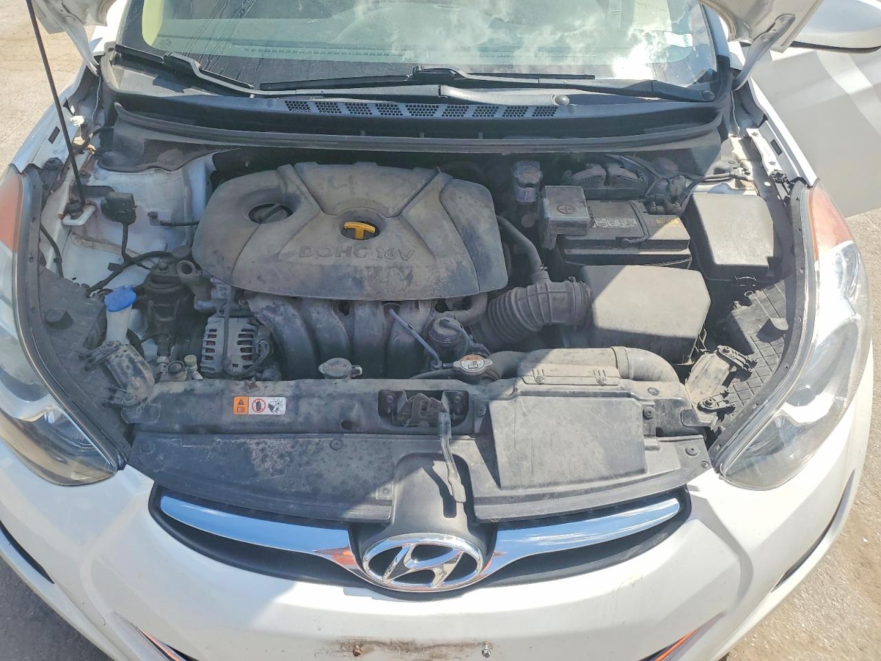 2013 Hyundai Elantra Gls White vin: 5NPDH4AE8DH233760