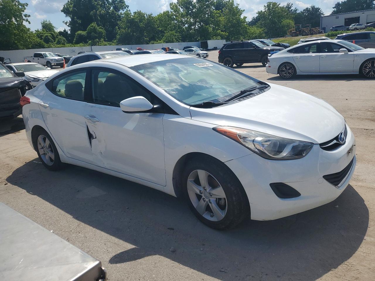 2013 Hyundai Elantra Gls White vin: 5NPDH4AE8DH233760