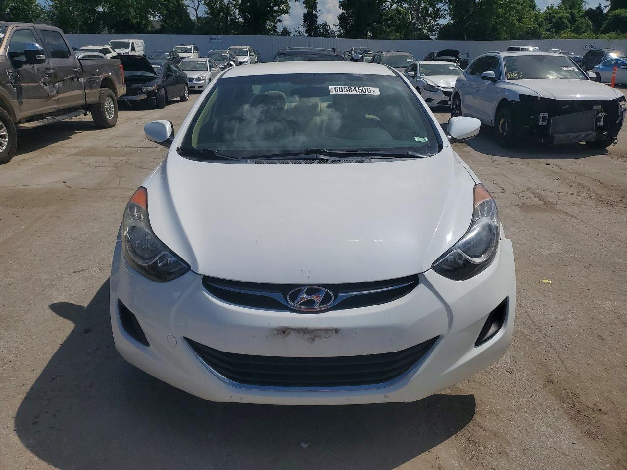 2013 Hyundai Elantra Gls White vin: 5NPDH4AE8DH233760