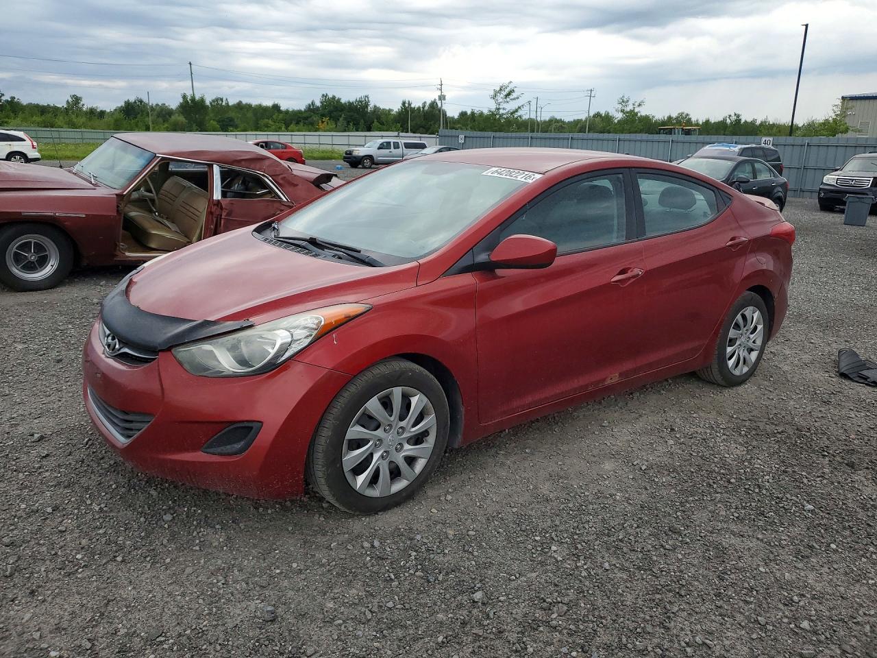 2013 Hyundai Elantra Gls Red vin: 5NPDH4AE8DH234407