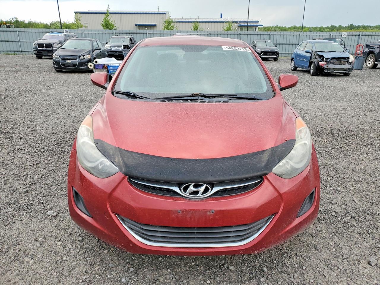 2013 Hyundai Elantra Gls Red vin: 5NPDH4AE8DH234407