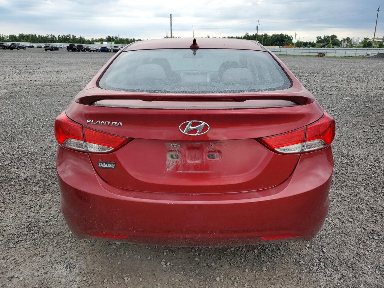 2013 Hyundai Elantra Gls Red vin: 5NPDH4AE8DH234407