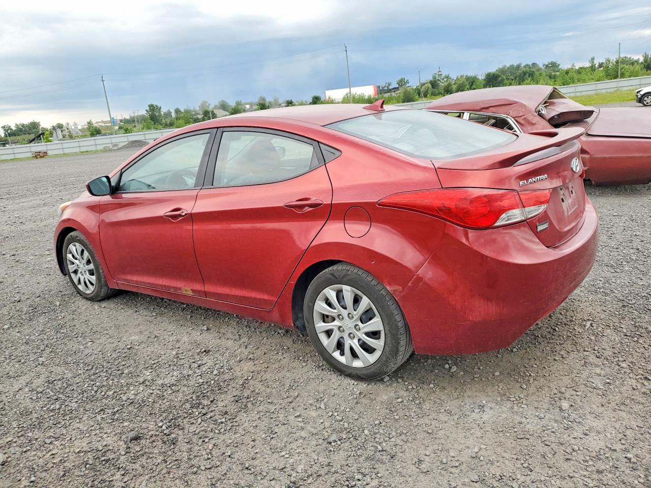 2013 Hyundai Elantra Gls Red vin: 5NPDH4AE8DH234407