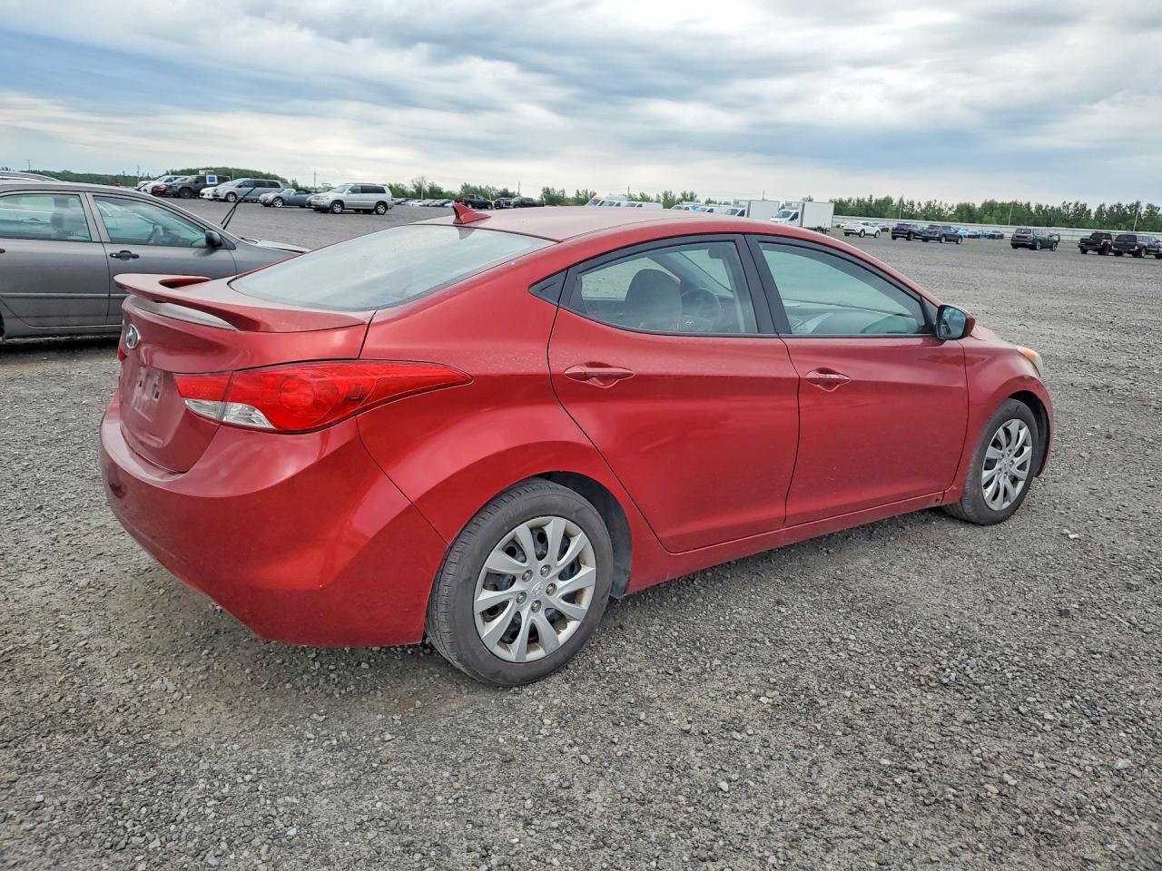 2013 Hyundai Elantra Gls Red vin: 5NPDH4AE8DH234407