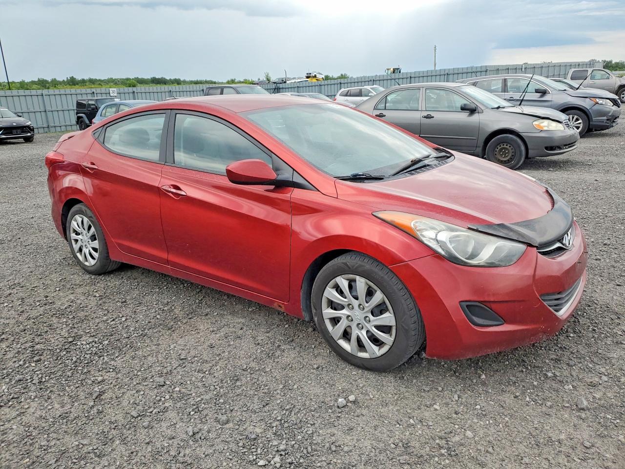 2013 Hyundai Elantra Gls Red vin: 5NPDH4AE8DH234407