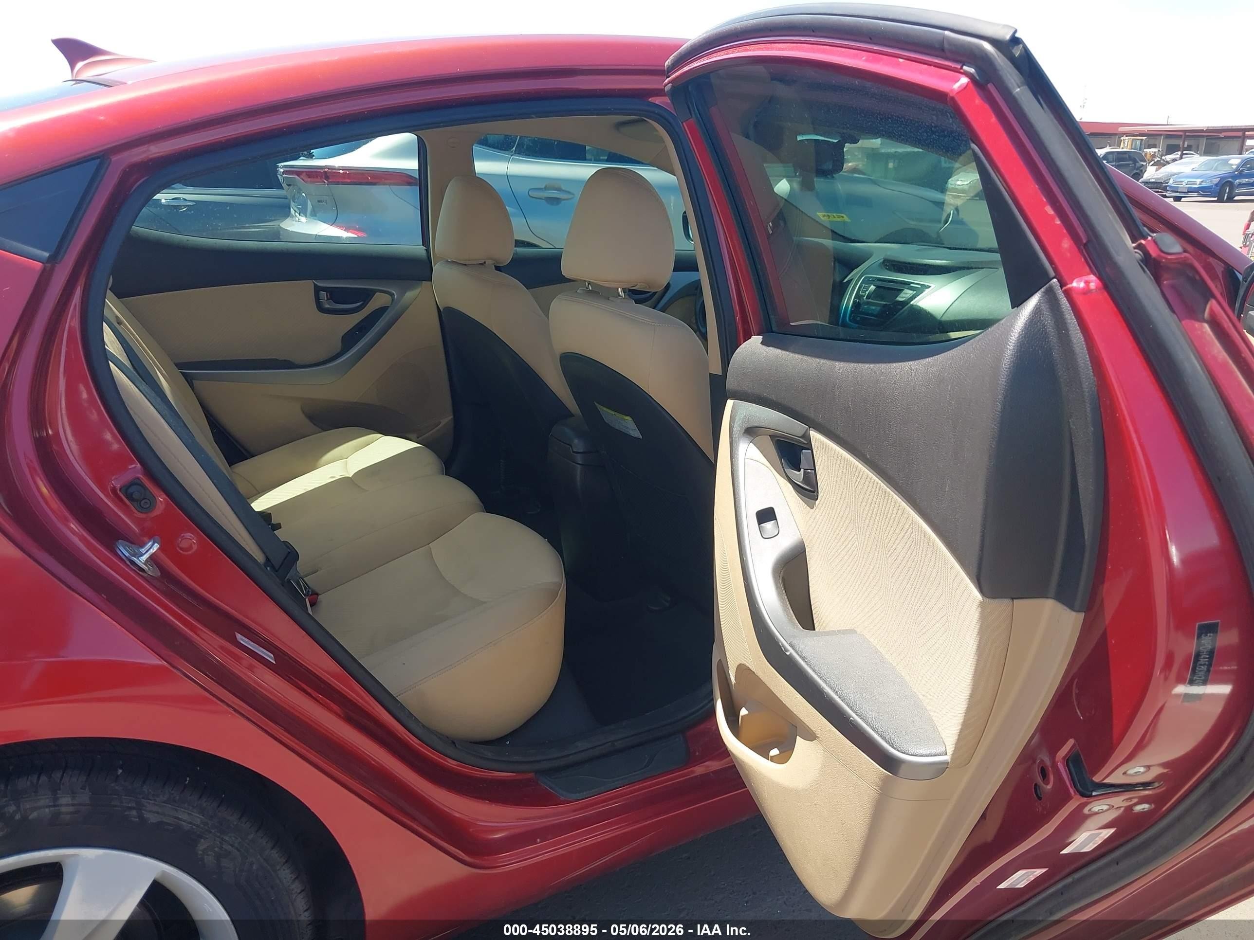 2013 Hyundai Elantra Gls Red vin: 5NPDH4AE8DH241616