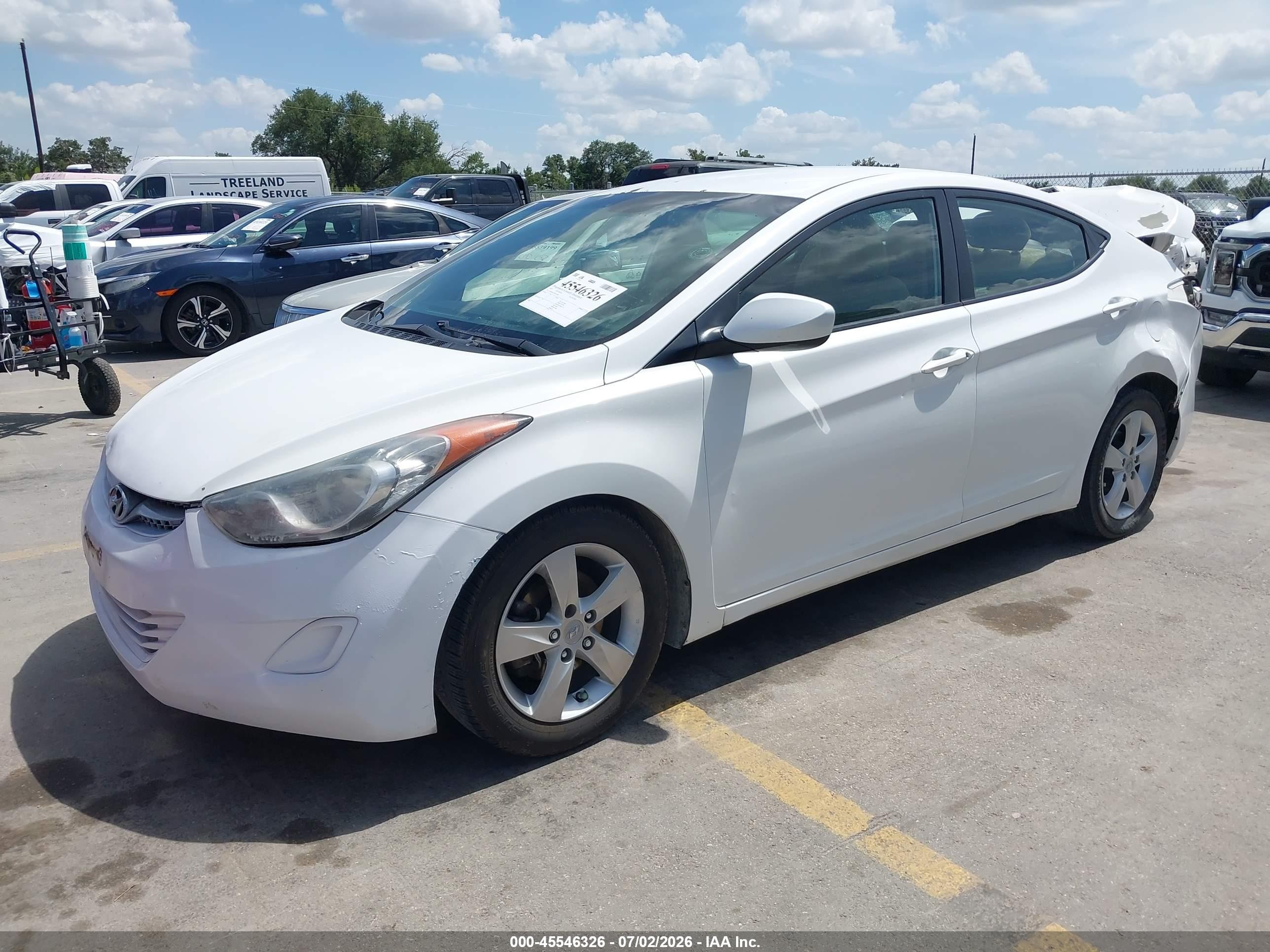 2013 Hyundai Elantra Gls White vin: 5NPDH4AE8DH242667
