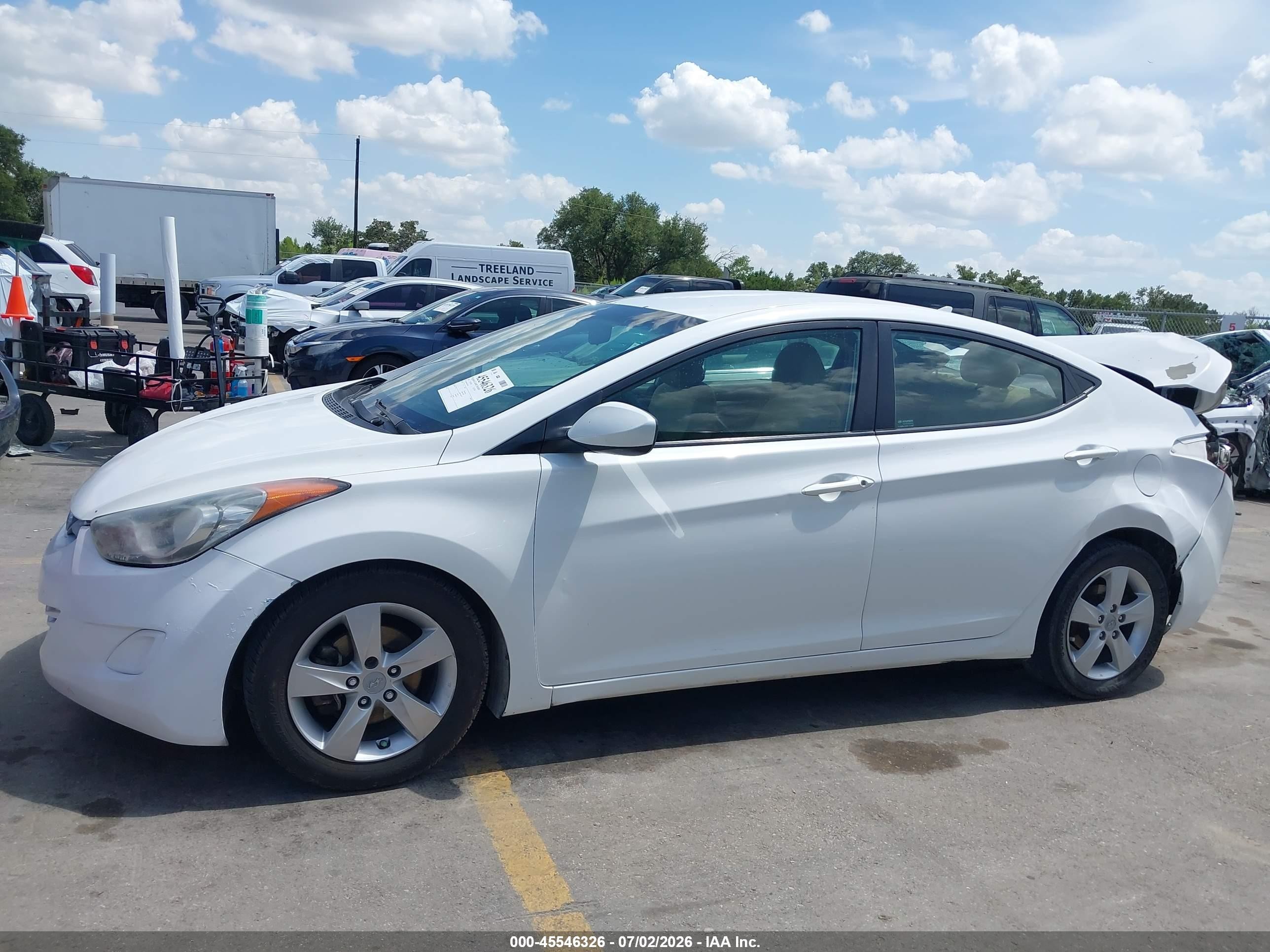 2013 Hyundai Elantra Gls White vin: 5NPDH4AE8DH242667