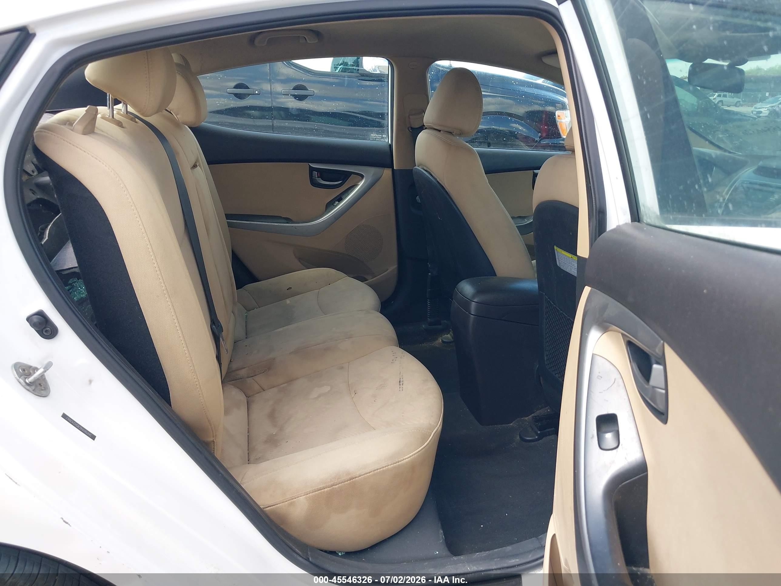 2013 Hyundai Elantra Gls White vin: 5NPDH4AE8DH242667
