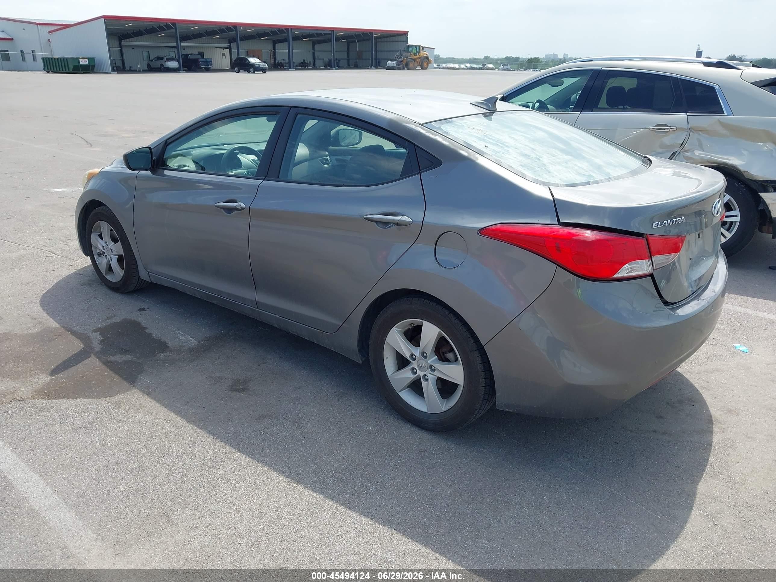 2013 Hyundai Elantra Gls Gray vin: 5NPDH4AE8DH258724