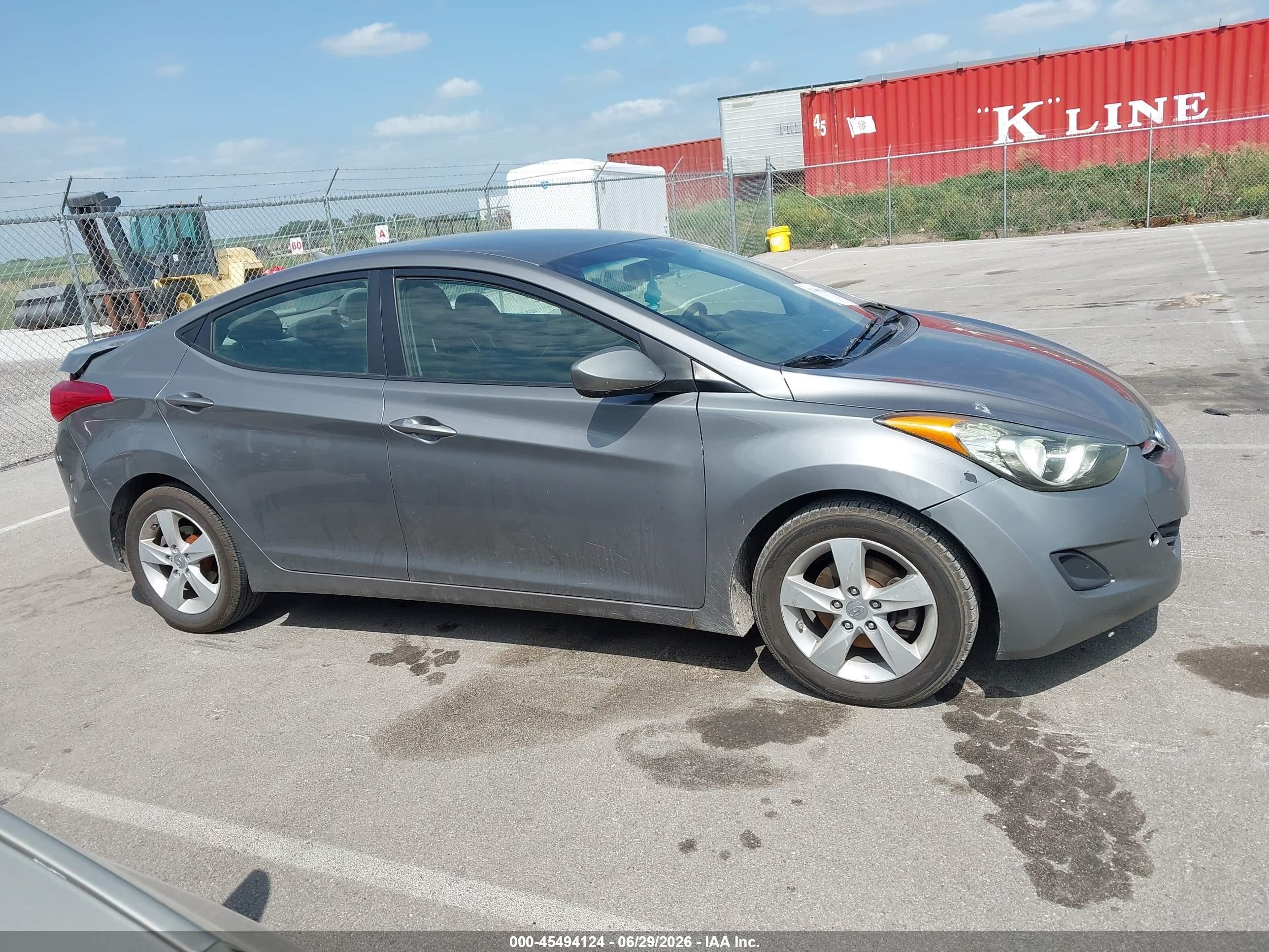 2013 Hyundai Elantra Gls Gray vin: 5NPDH4AE8DH258724