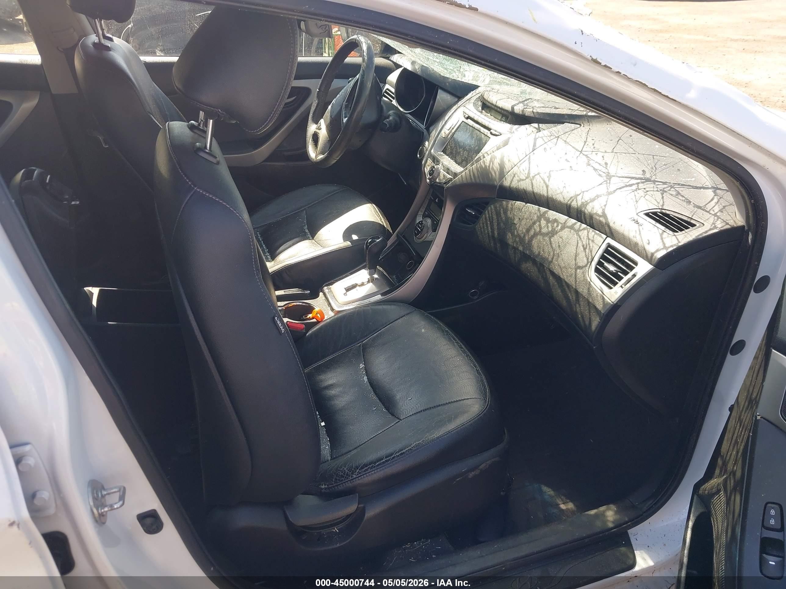2013 Hyundai Elantra Limited White vin: 5NPDH4AE8DH272610