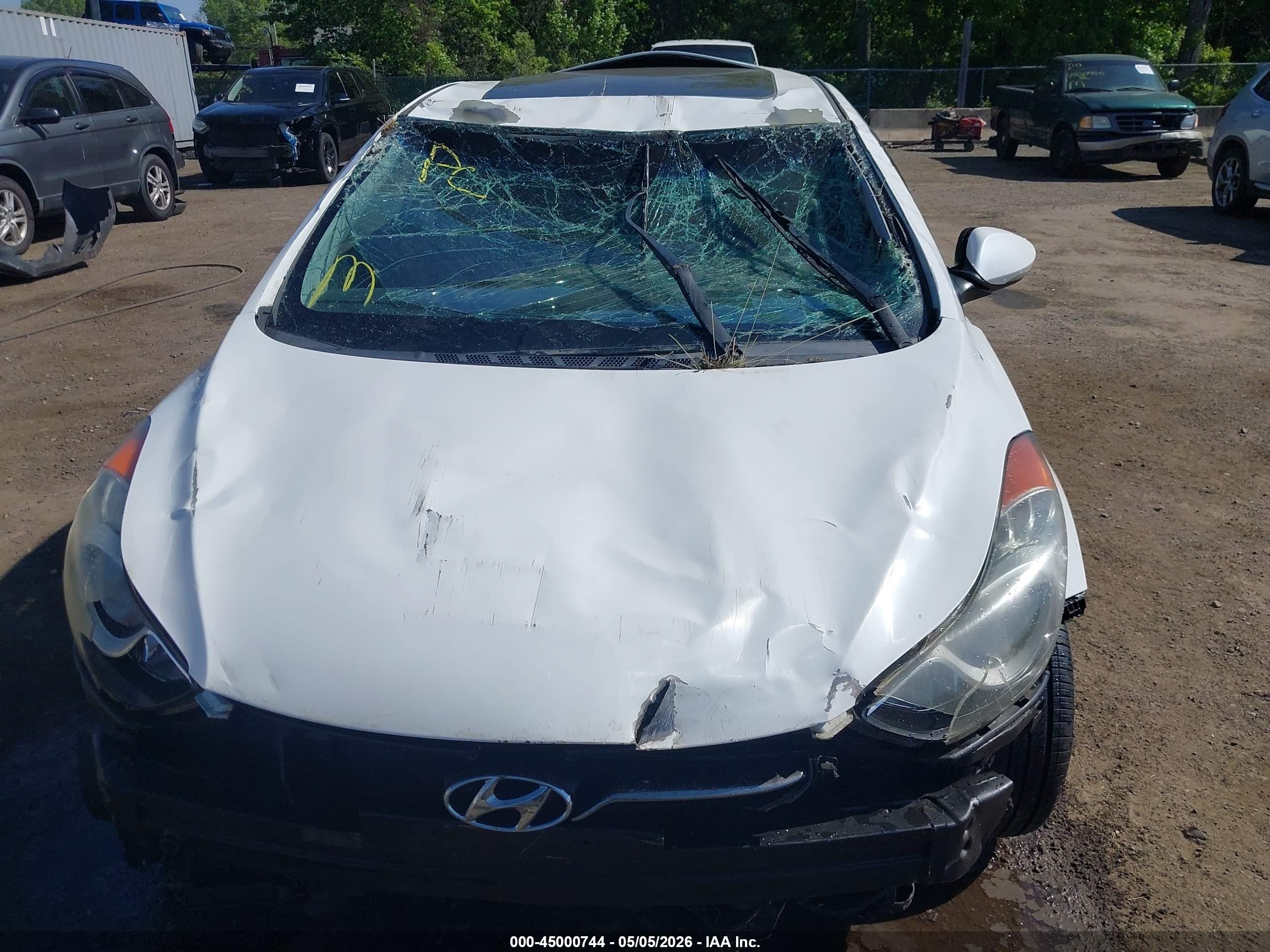 2013 Hyundai Elantra Limited White vin: 5NPDH4AE8DH272610
