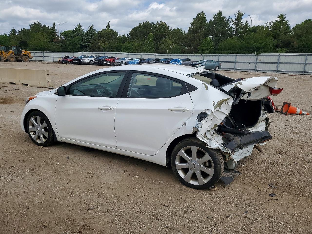 2013 Hyundai Elantra Limited White vin: 5NPDH4AE8DH273580