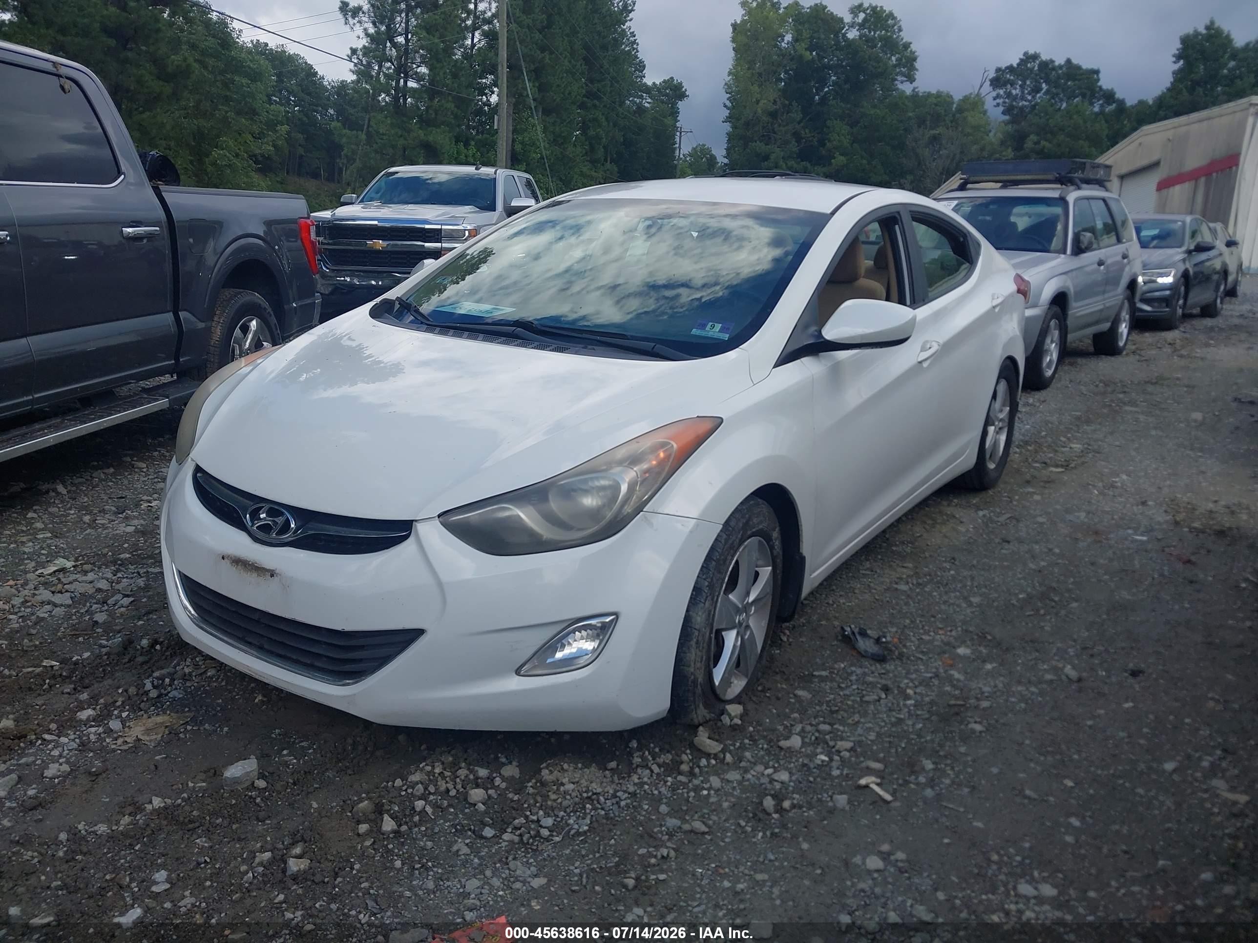 2013 Hyundai Elantra Gls White vin: 5NPDH4AE8DH302916