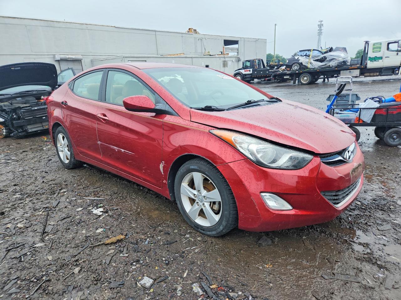 2013 Hyundai Elantra Gls Red vin: 5NPDH4AE8DH305783