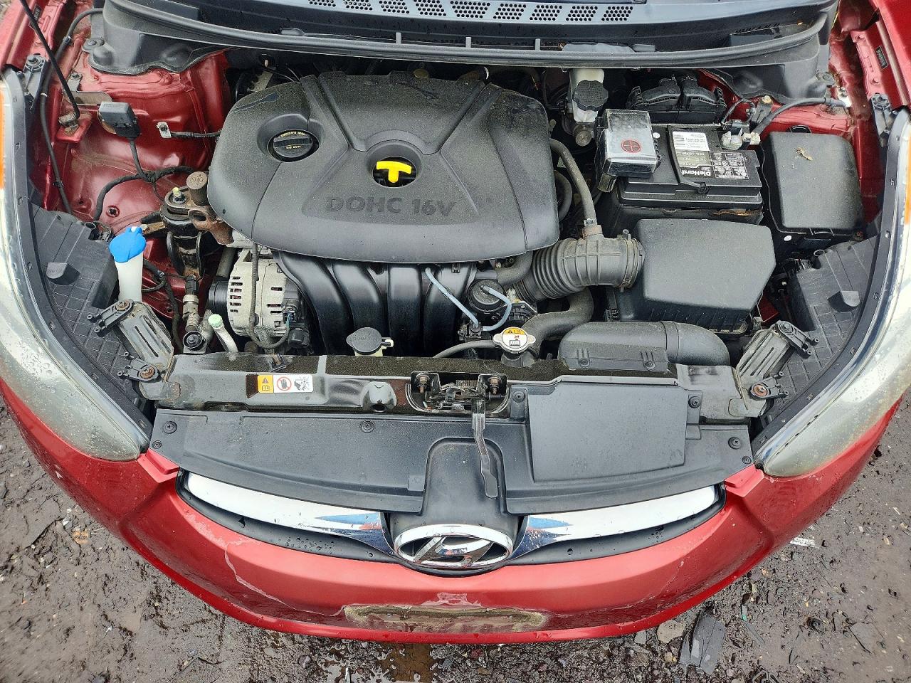 2013 Hyundai Elantra Gls Red vin: 5NPDH4AE8DH305783