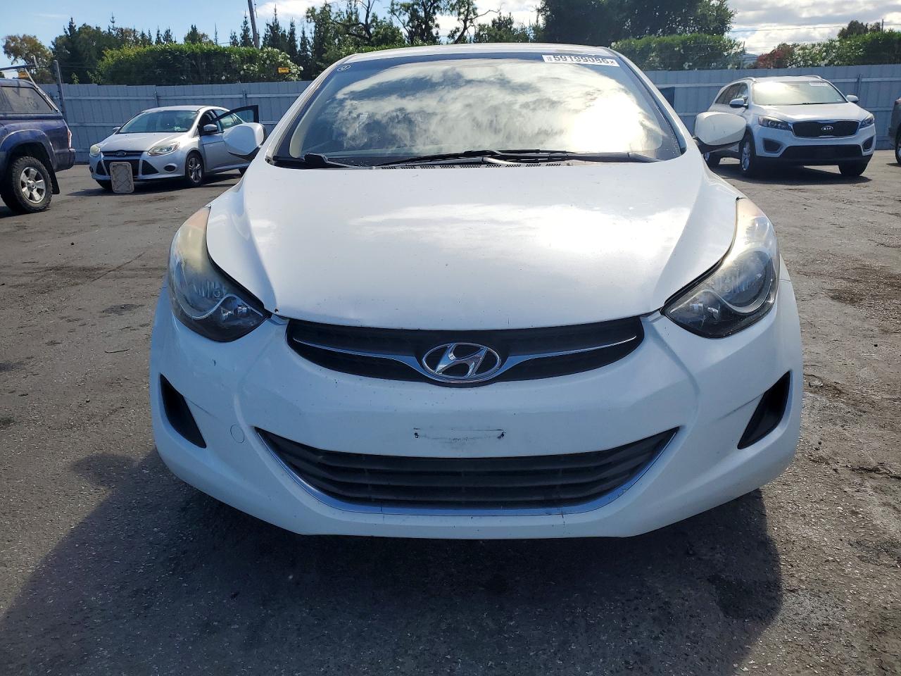 2013 Hyundai Elantra Gls White vin: 5NPDH4AE8DH308716