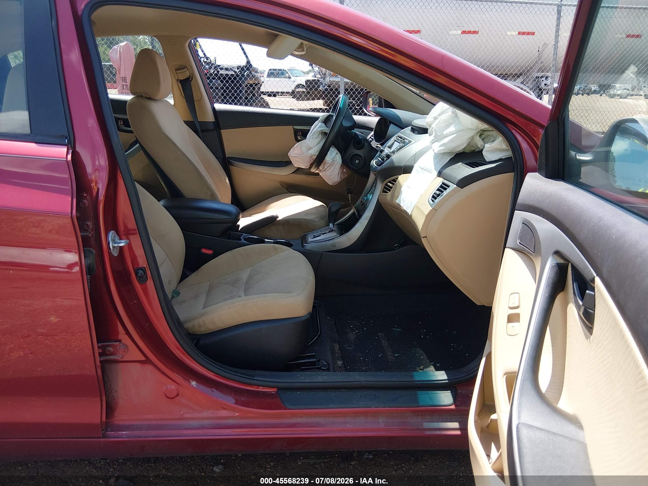 2013 Hyundai Elantra Gls Maroon vin: 5NPDH4AE8DH309753