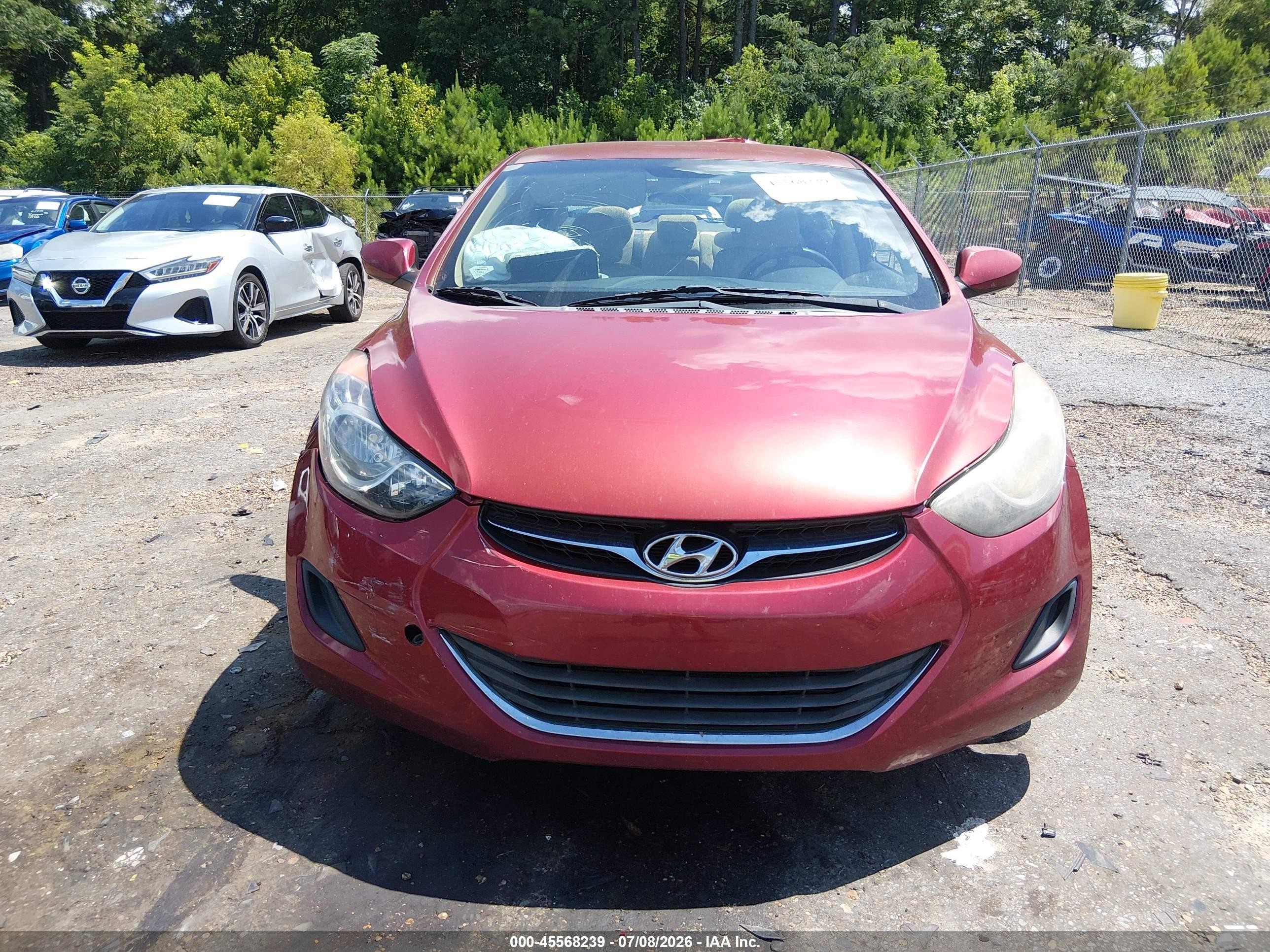 2013 Hyundai Elantra Gls Maroon vin: 5NPDH4AE8DH309753