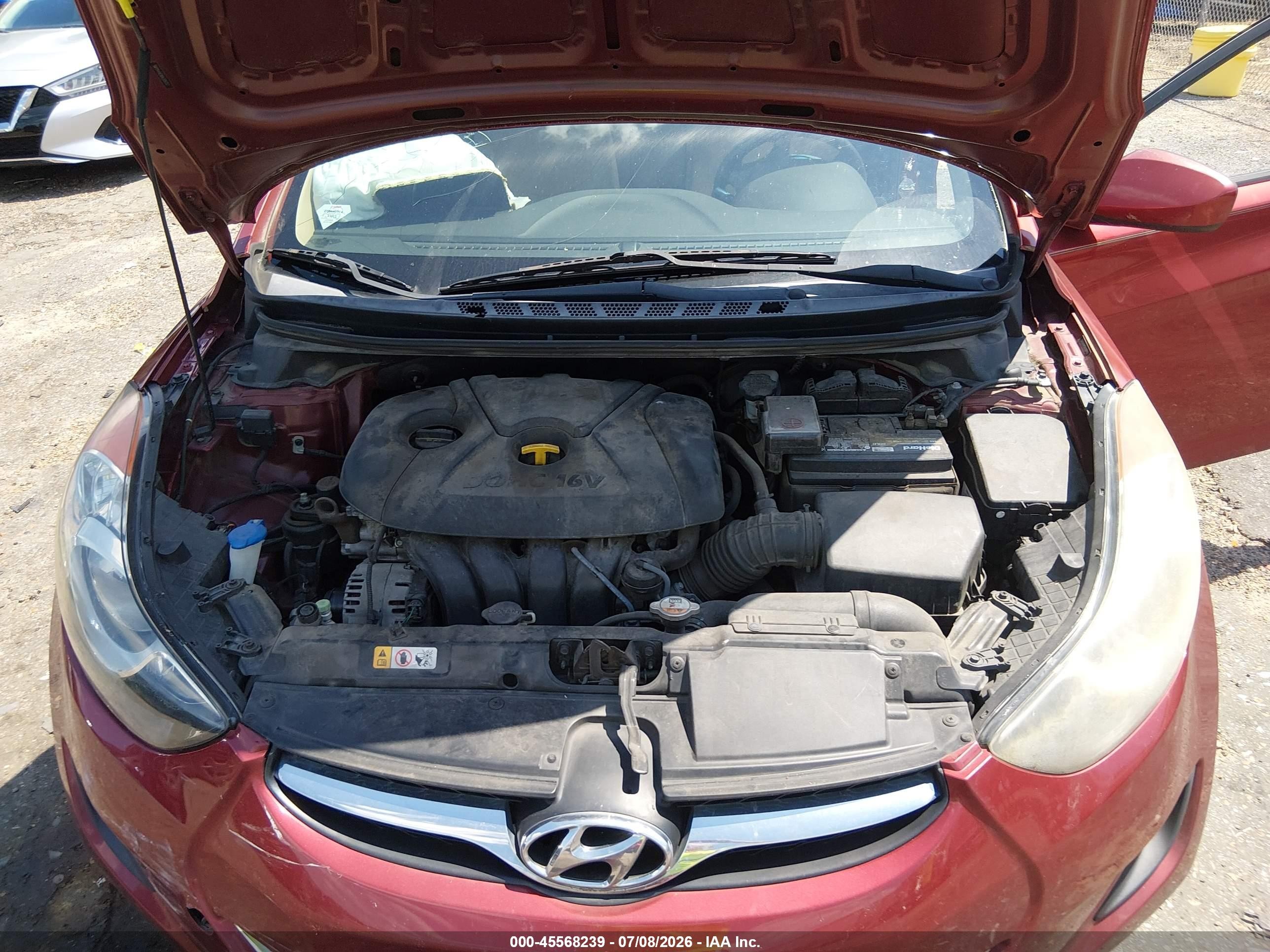 2013 Hyundai Elantra Gls Maroon vin: 5NPDH4AE8DH309753
